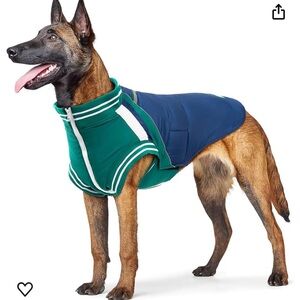 Dog Coat Harness, for Medium and Large Dogs, Windproof, Fleece Lining